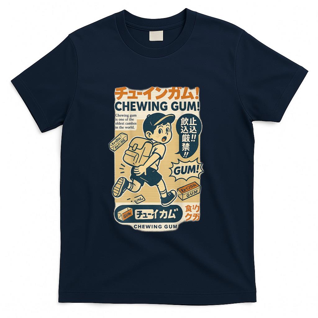 Retro Nostalgia - Retro Chewing Gum Japan Style Nostalgia Pop Art Back Travel T-Shirt