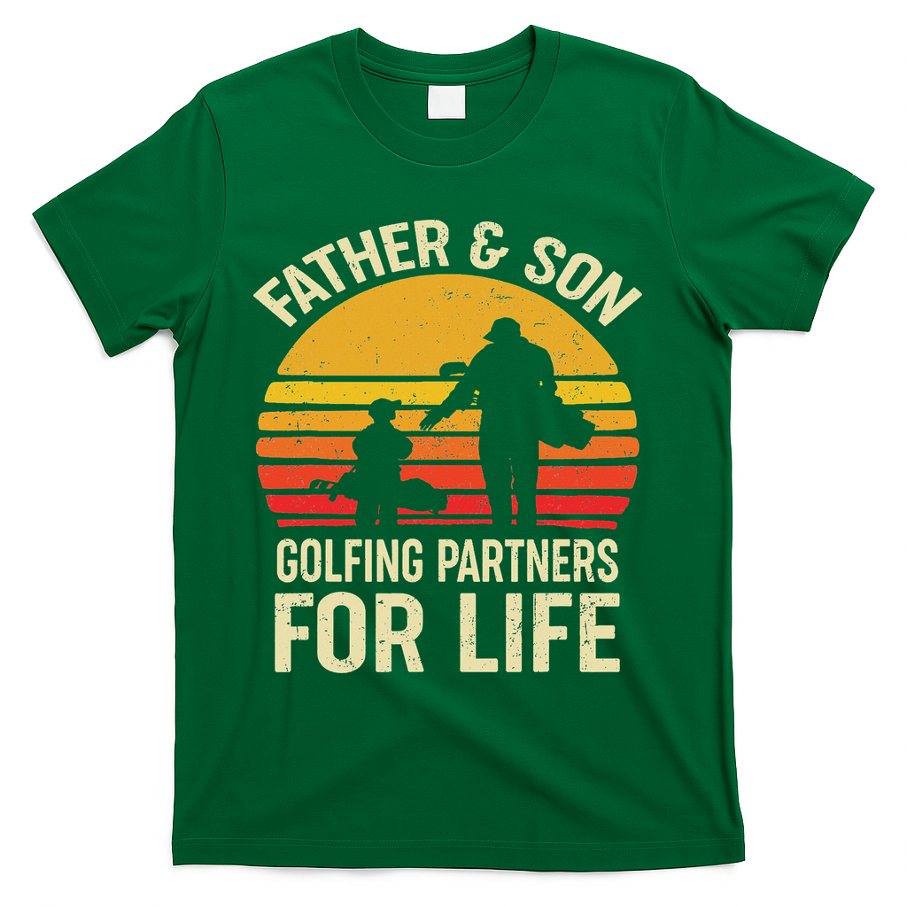 Golf Golfing Father Son Matching Dad T-Shirt