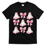 Coquette Bow Ghost Spooky Season Trick Or Treat Halloween T-Shirt