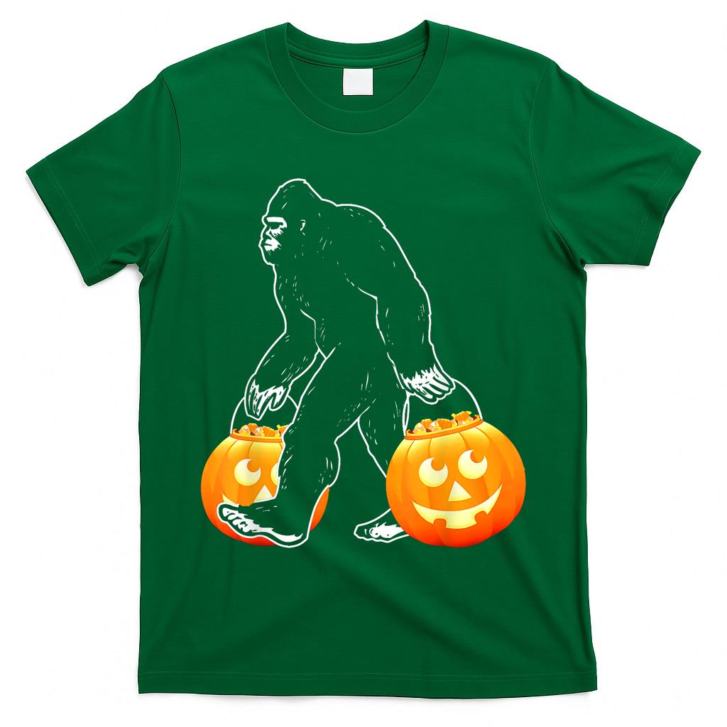 Sasquatch Halloween Trick-or-Treat Pumpkin T-Shirt