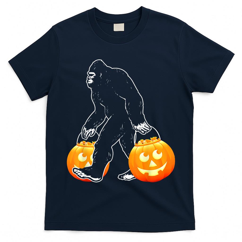 Sasquatch Halloween Trick-or-Treat Pumpkin T-Shirt