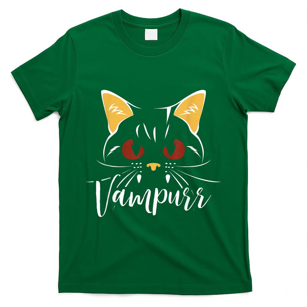 Vampurr Vampire Trick Or Treating Cat Lover Halloween T-Shirt