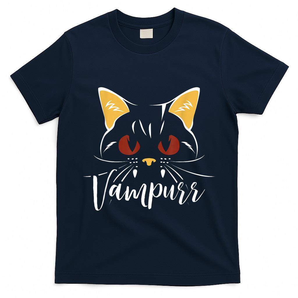 Vampurr Vampire Trick Or Treating Cat Lover Halloween T-Shirt