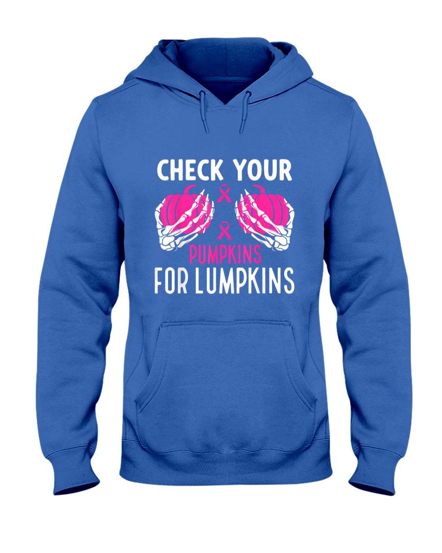 Check Your Pumpkins Funny Breast Cancer Awareness Halloween T-Shirt