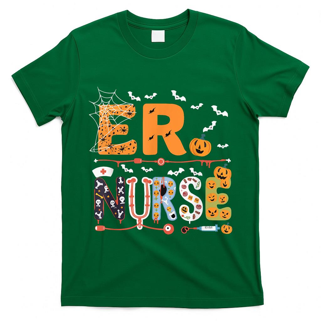 ER Nurse Halloween Emergency Room Nursing Trick Or Treat T-Shirt