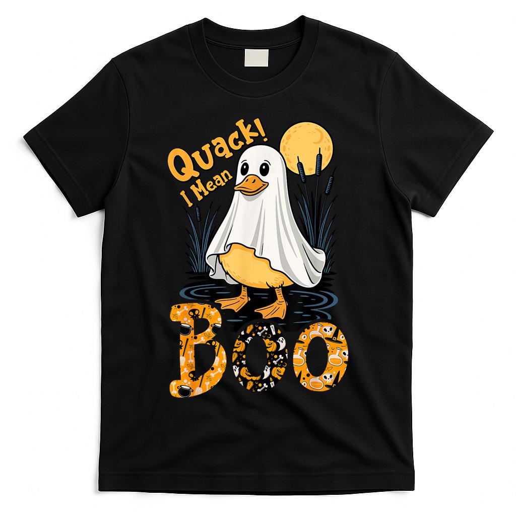 Quack I Mean Boo Duck Trick or Treat Spooky Halloween Party T-Shirt