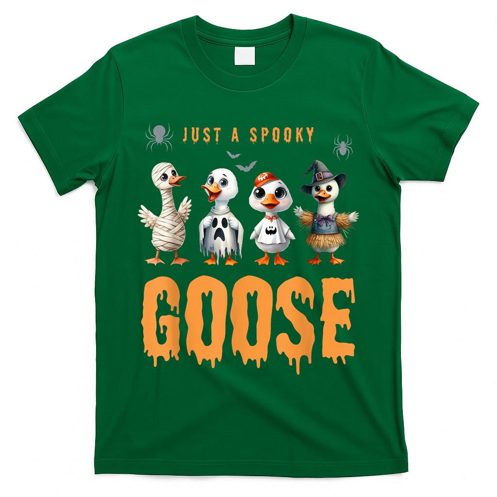 Just A Spooky Goose Funny Halloween Animals Trick Or Treat T-Shirt