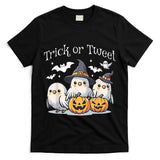Trick Or Tweet Budgie Witch Halloween Spooky Parakeet Lover T-Shirt