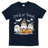 Trick Or Tweet Budgie Witch Halloween Spooky Parakeet Lover T-Shirt