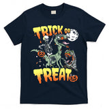 Skeleton Riding Zombie Dinosaur Trick or Treat Halloween Essential T-Shirt