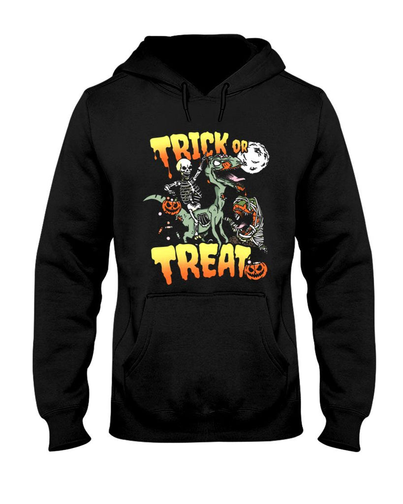 Skeleton Riding Zombie Dinosaur Trick or Treat Halloween Essential T-Shirt