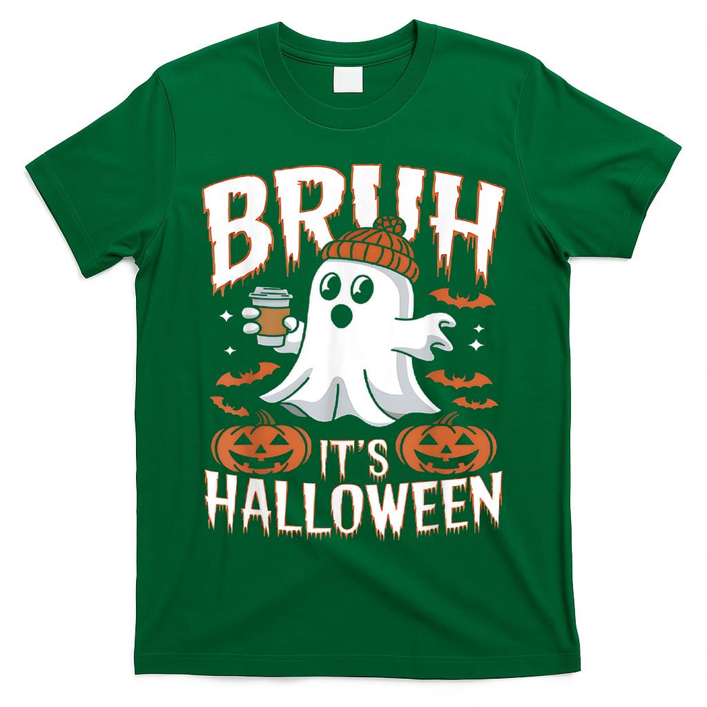 Bruh its Halloween Ghost Cute Trick or Treat T-Shirt