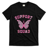 Support Squad Breast Cancer Awareness Pink Ribbon Butterfly T-Shirt
