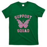 Support Squad Breast Cancer Awareness Pink Ribbon Butterfly T-Shirt