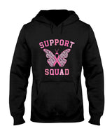 Support Squad Breast Cancer Awareness Pink Ribbon Butterfly T-Shirt