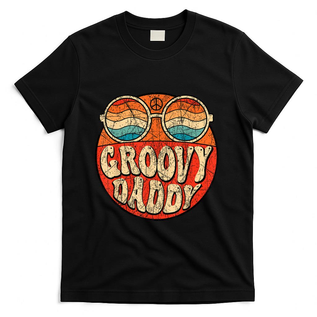 Retro Nostalgia - Groovy Daddy 70s Aesthetic Nostalgia 1970's Retro Dad T-Shirt