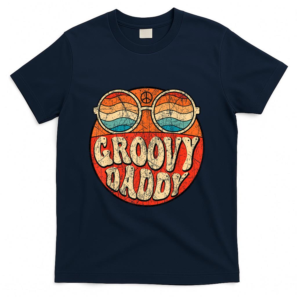 Retro Nostalgia - Groovy Daddy 70s Aesthetic Nostalgia 1970's Retro Dad T-Shirt