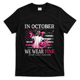in October We Wear Pink Ghost Witch Breast Cancer Awareness T-Shirt_5