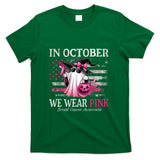 in October We Wear Pink Ghost Witch Breast Cancer Awareness T-Shirt_5