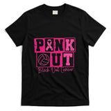 Volleyball Breast Cancer Awareness Block Out Cancer T-Shirt