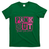 Volleyball Breast Cancer Awareness Block Out Cancer T-Shirt
