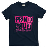 Volleyball Breast Cancer Awareness Block Out Cancer T-Shirt