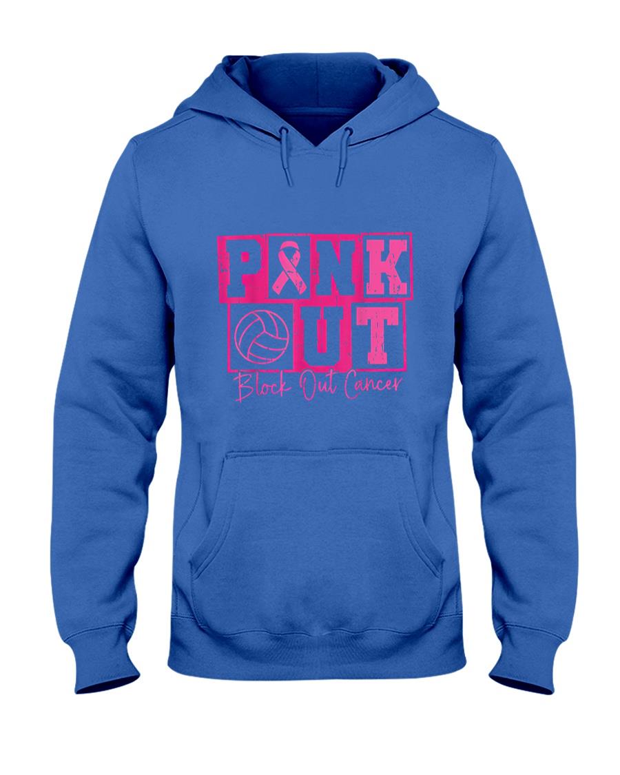 Volleyball Breast Cancer Awareness Block Out Cancer T-Shirt