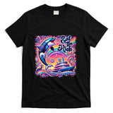 Retro Nostalgia - Womens EAT THE RICH 90S NOSTALGIA WHALE ORCA YAHCT RETRO T-Shirt