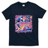 Retro Nostalgia - Womens EAT THE RICH 90S NOSTALGIA WHALE ORCA YAHCT RETRO T-Shirt