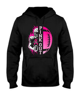 Football Pink Out Team Breast Cancer Awareness Month Womens T-Shirt