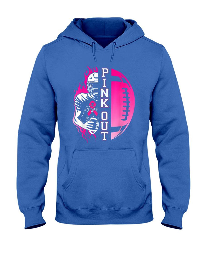 Football Pink Out Team Breast Cancer Awareness Month Womens T-Shirt