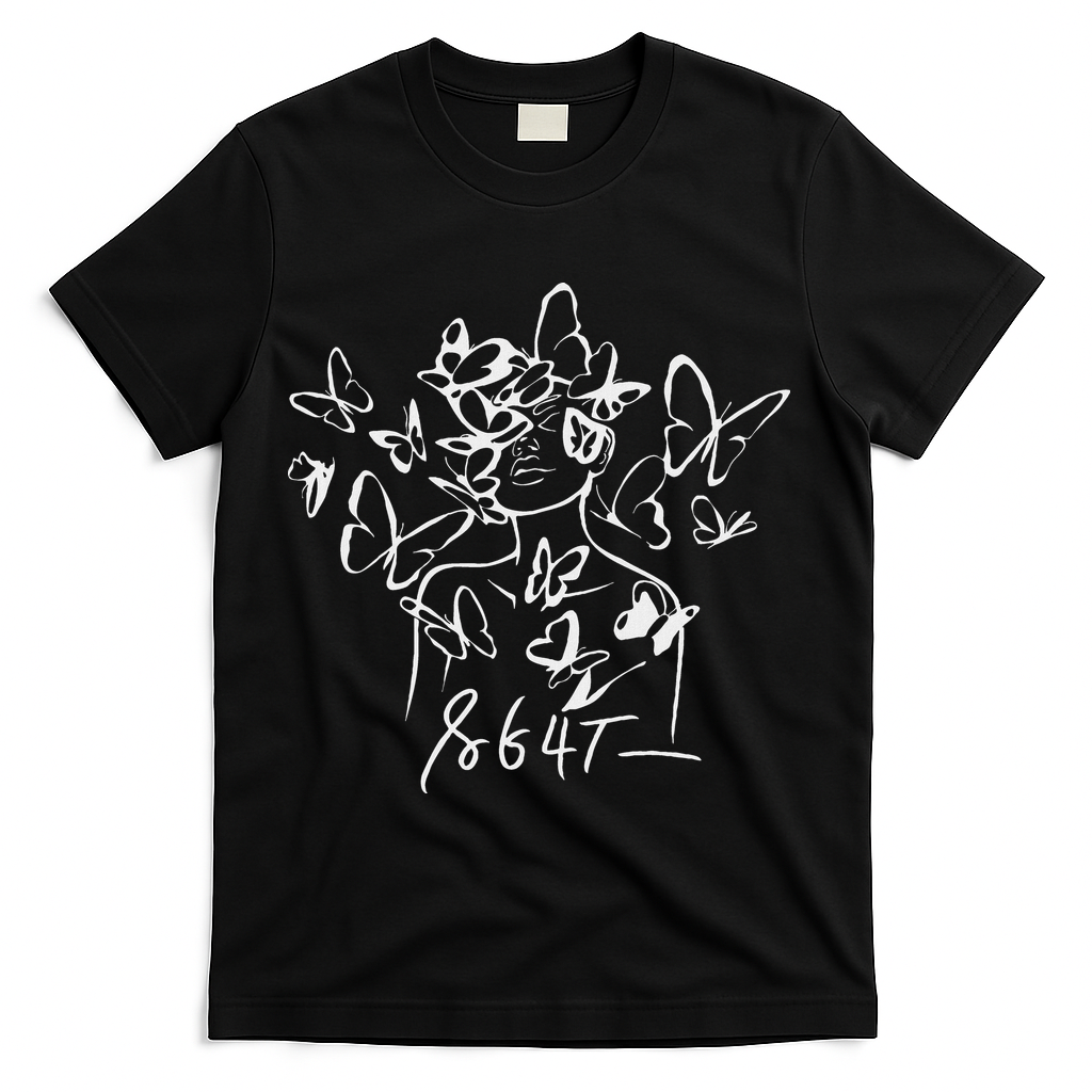 8647 Anti Trump Floral Resist 86 47 Impeach Trump Impeach 47 T-Shirt - Black