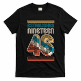 80th Birthday 1946 Established Nineteen 46 T-Shirt