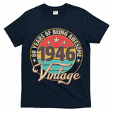 80th Birthday 80 Years Of Being Awesome 1946 Vintage  T-Shirt