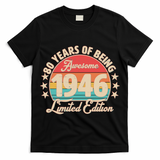 80th Birthday 80 Years Of Being Awesome 1946 Limited Edition T-Shirt