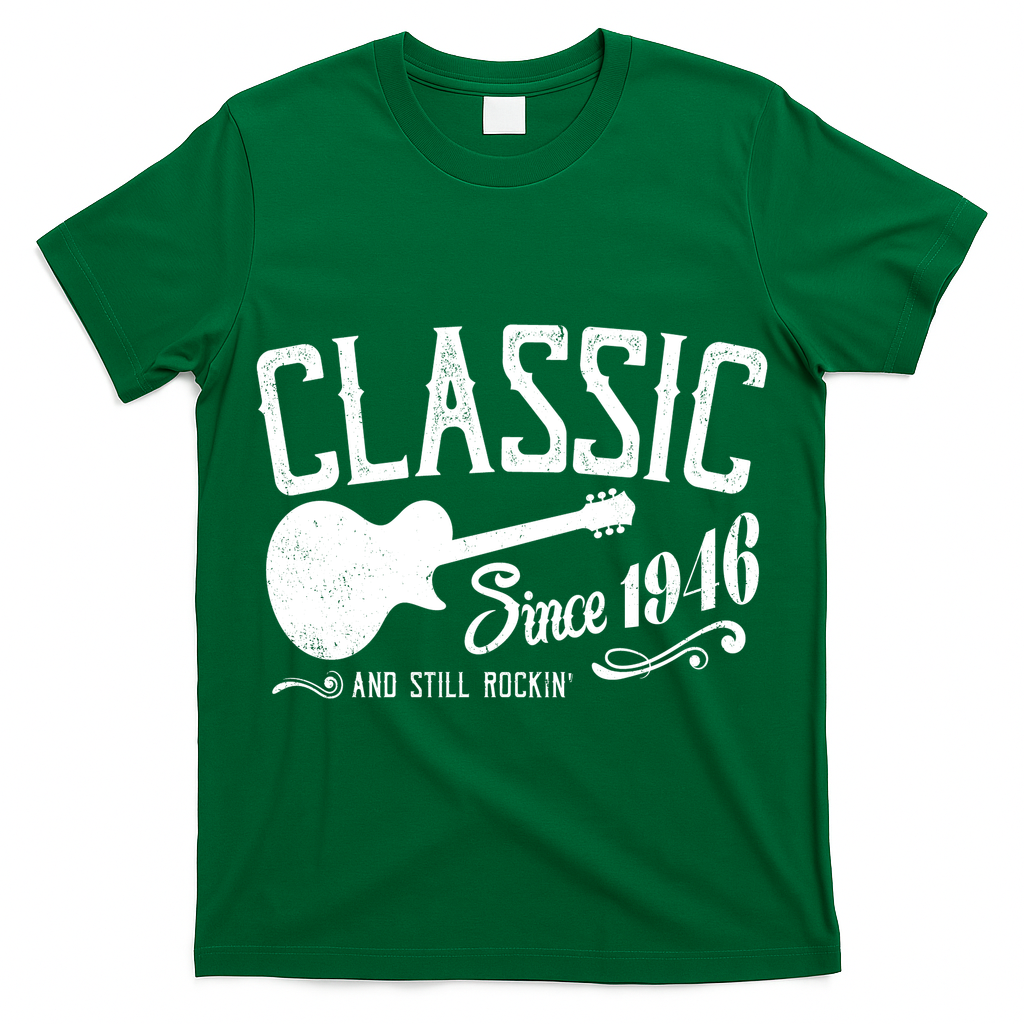 80th Birthday Classic Guitar Since 1946 And Still Rockin T-Shirt