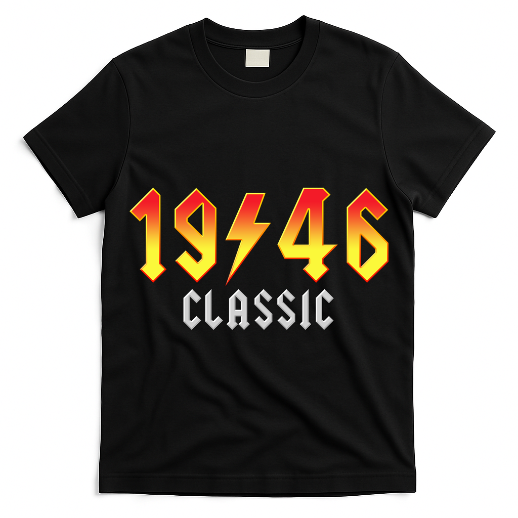 80th Birthday Classic 1946 Retro Rock Band T-Shirt