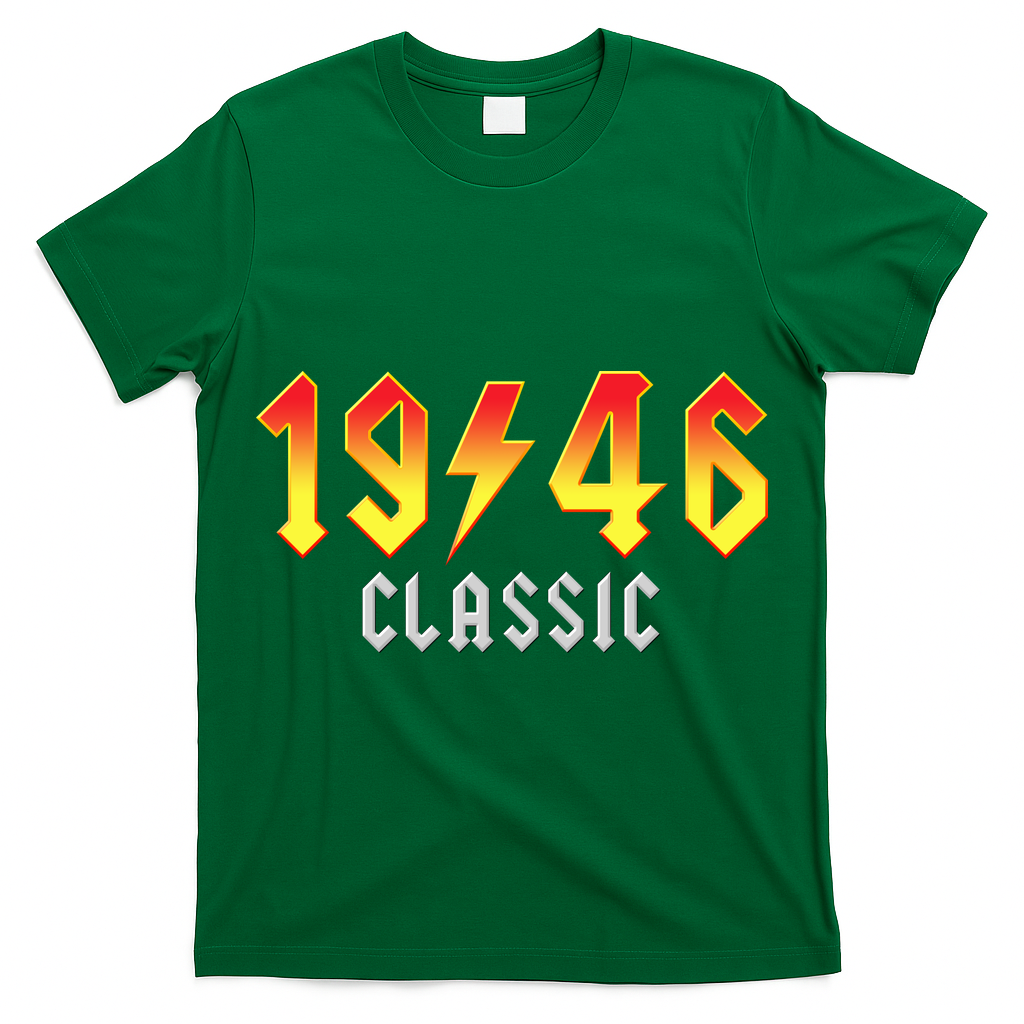 80th Birthday Classic 1946 Retro Rock Band T-Shirt