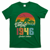 80th Birthday Retro Vintage 1946 Tropical Palm Trees T-Shirt