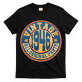 80th Birthday Vintage 1946 All Original Parts Shield Emblem  T-Shirt