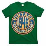 80th Birthday Vintage 1946 All Original Parts Shield Emblem  T-Shirt