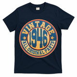 80th Birthday Vintage 1946 All Original Parts Shield Emblem  T-Shirt