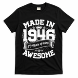 80th Birthday Vintage Crown Made In 1946 80 Years Of Being Awesome T-Shirt