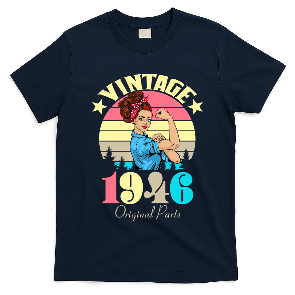 80th Birthday Vintage Rosie The Riveter 1946 Original Part  T-Shirt