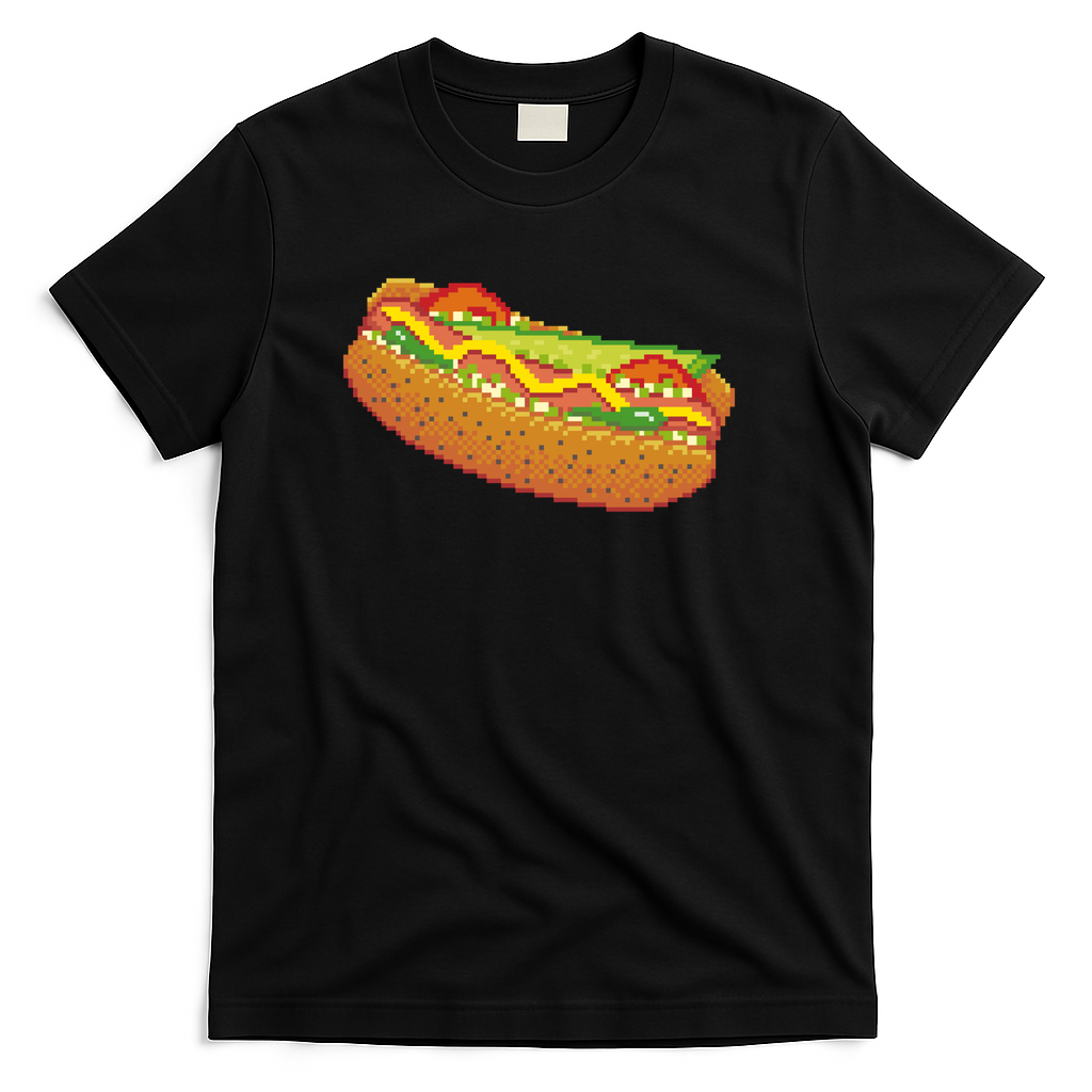 8-Bit Hot Dog - Black