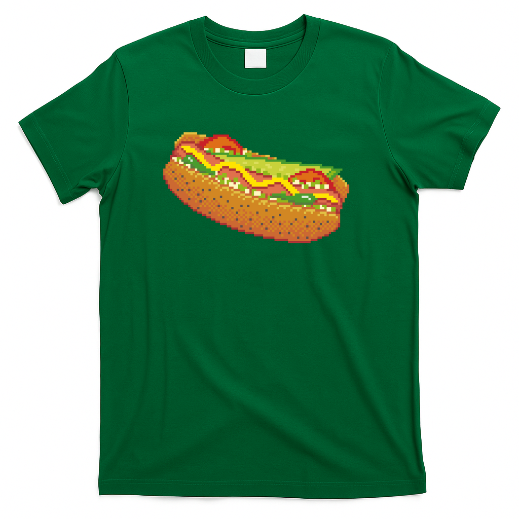 8-Bit Hot Dog - Green