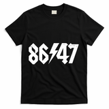 8647 Retro Vintage 80s Style Rock Anti Trump T-Shirt - Black
