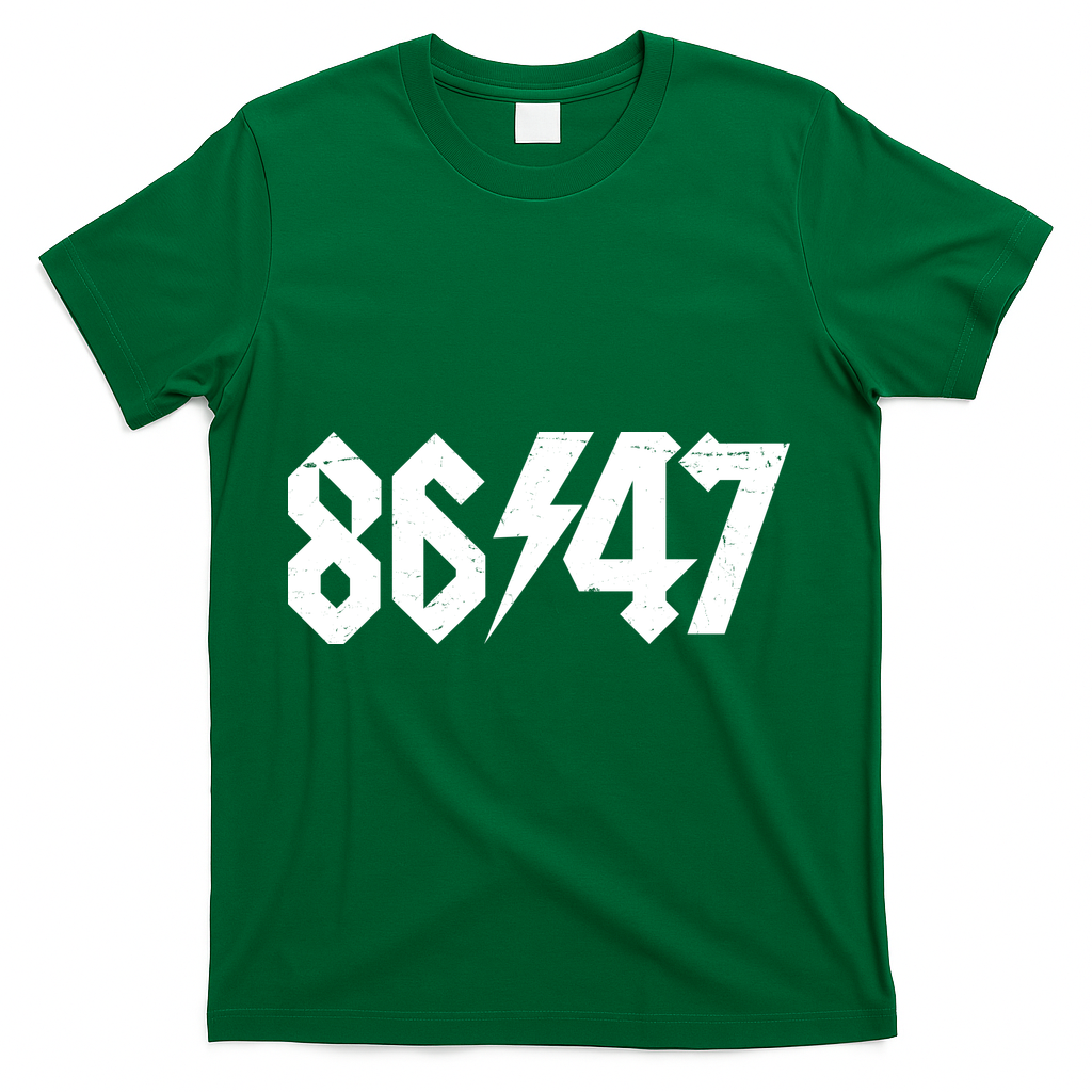 8647 Retro Vintage 80s Style Rock Anti Trump T-Shirt - Green