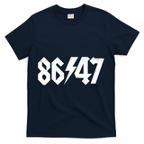 8647 Retro Vintage 80s Style Rock Anti Trump T-Shirt - Navy