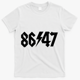 8647 Retro Vintage 80s Style Rock Anti Trump T-Shirt - White